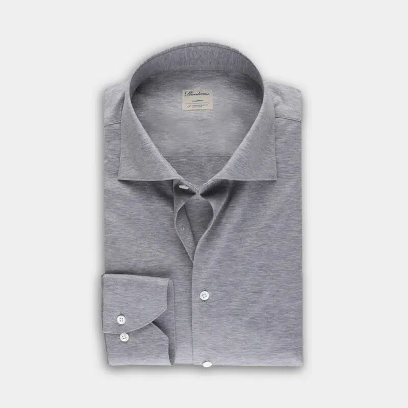 Hemden Van Stenstroms In Het Grijs In Model Stretch