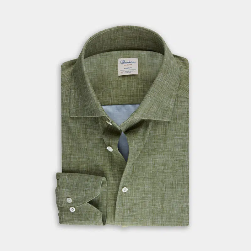 Hemden Van Stenstroms In Het Groen In Model Stretch